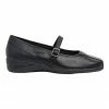Wide Steps Brianna Black Glove Flat Shoes
