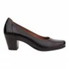 Wide Steps Cyrus Black Glove Heeled Shoes