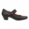 Wide Steps Appeal Black Glove Heeled Shoes