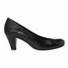Wide Steps Edina Black Glove Heeled Shoes