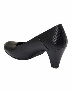 Wide Steps Edina Black Glove Heeled Shoes -Deals Shoes Store 830672380 5 720x928
