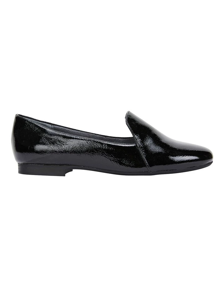 Wide Steps Castle Black Crinkle Patent Flat Shoes 1 Wide Steps Castle Black Crinkle Patent Flat Shoes