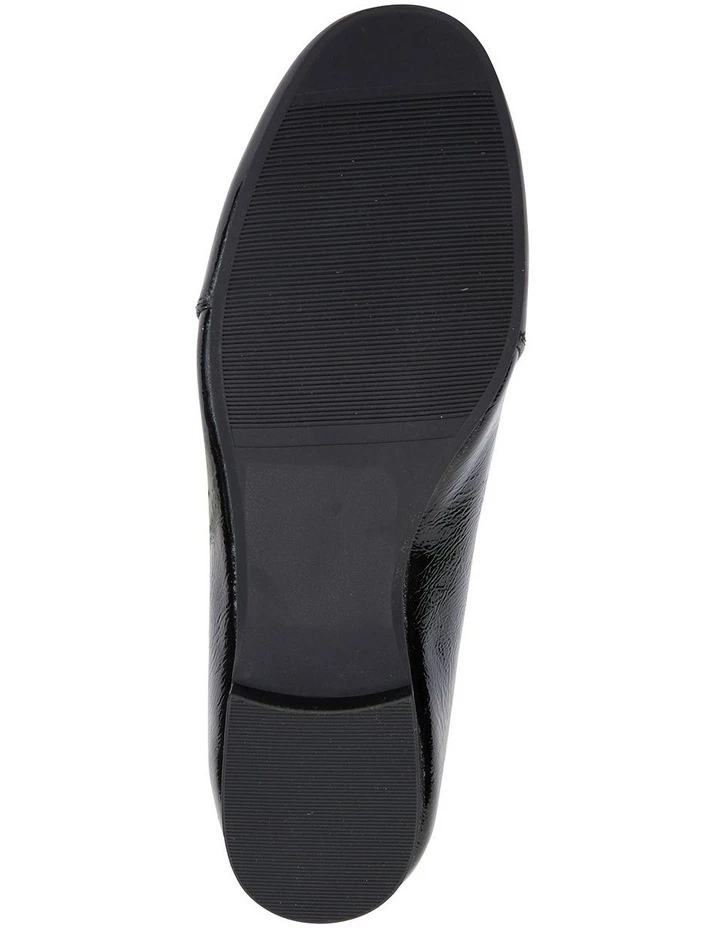 Wide Steps Castle Black Crinkle Patent Flat Shoes 6 Wide Steps Castle Black Crinkle Patent Flat Shoes - Image 6