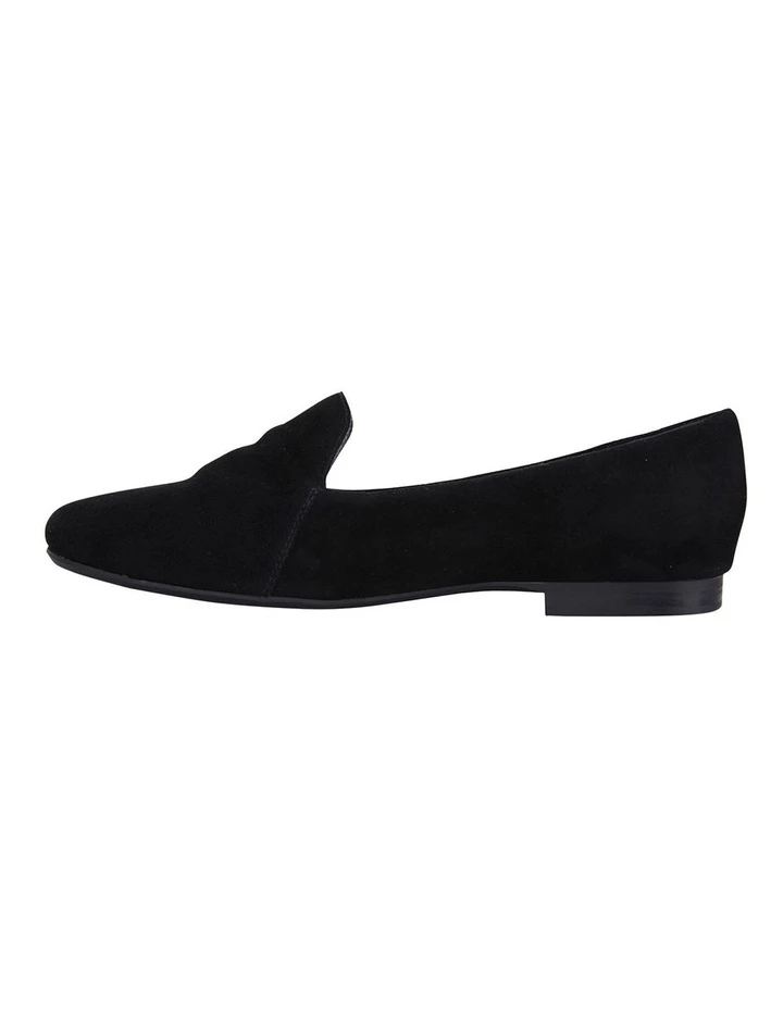 Wide Steps Castle Black Suede Flat Shoes 3 Wide Steps Castle Black Suede Flat Shoes - Image 3