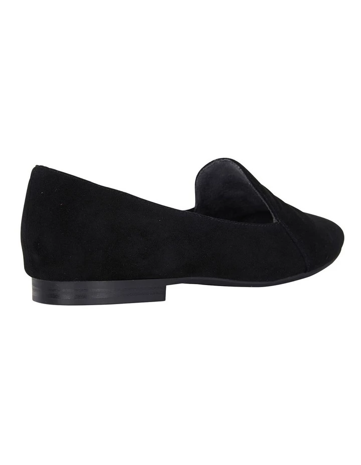 Wide Steps Castle Black Suede Flat Shoes 4 Wide Steps Castle Black Suede Flat Shoes - Image 4