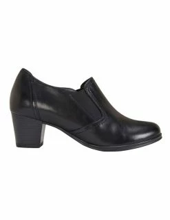 Wide Steps Harris Black Glove/Elastic Shoes
