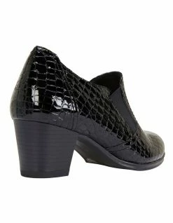 Wide Steps Harris Black Croc/Elastic Shoes -Deals Shoes Store 830688760 4 720x928