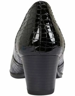 Wide Steps Harris Black Croc/Elastic Shoes -Deals Shoes Store 830688760 5 720x928