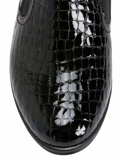 Wide Steps Harris Black Croc/Elastic Shoes -Deals Shoes Store 830688760 7 720x928