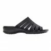 Wide Steps Canal Black Elastic/Glove Sandal