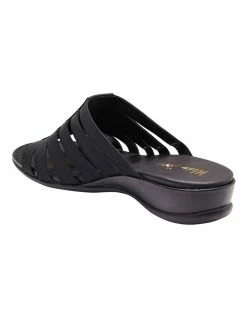 Wide Steps Canal Black Elastic/Glove Sandal -Deals Shoes Store 830703160 4 720x928