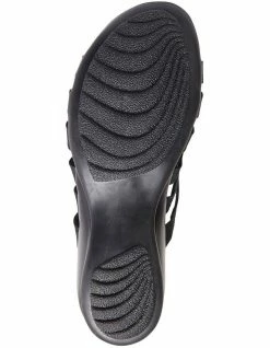 Wide Steps Canal Black Elastic/Glove Sandal -Deals Shoes Store 830703160 6 720x928