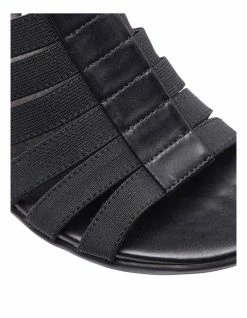 Wide Steps Canal Black Elastic/Glove Sandal -Deals Shoes Store 830703160 7 720x928