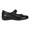 Wide Steps Winston Black Glove Flat Shoes