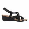 Wide Steps Miriam Black Glove Sandal