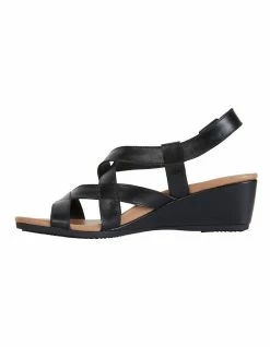 Wide Steps Miriam Black Glove Sandal -Deals Shoes Store 830734300 3 720x928