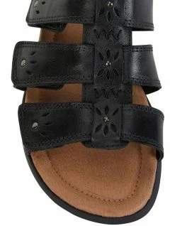 Wide Steps Pamela Black Glove Sandal -Deals Shoes Store 830734570 7 720x928