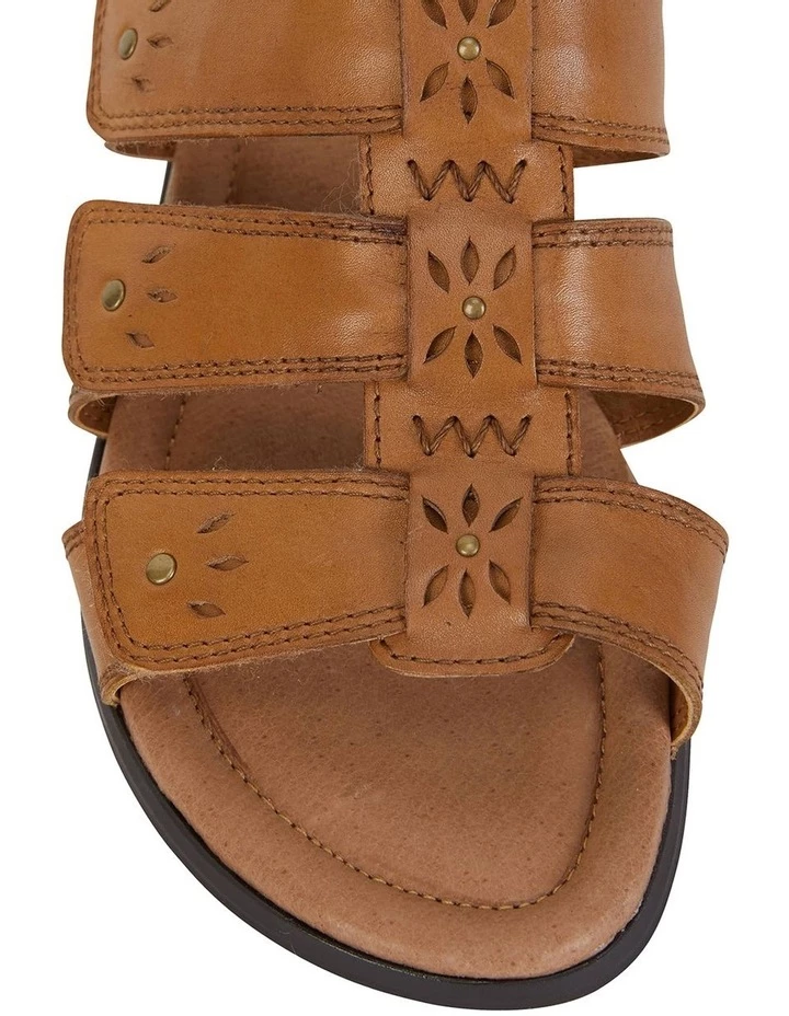 Wide Steps Pamela Cognac Glove Sandal 7 Wide Steps Pamela Cognac Glove Sandal - Image 7