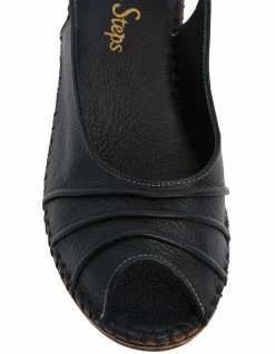 Wide Steps Dex Black Glove Sandal -Deals Shoes Store 830734750 7 720x928