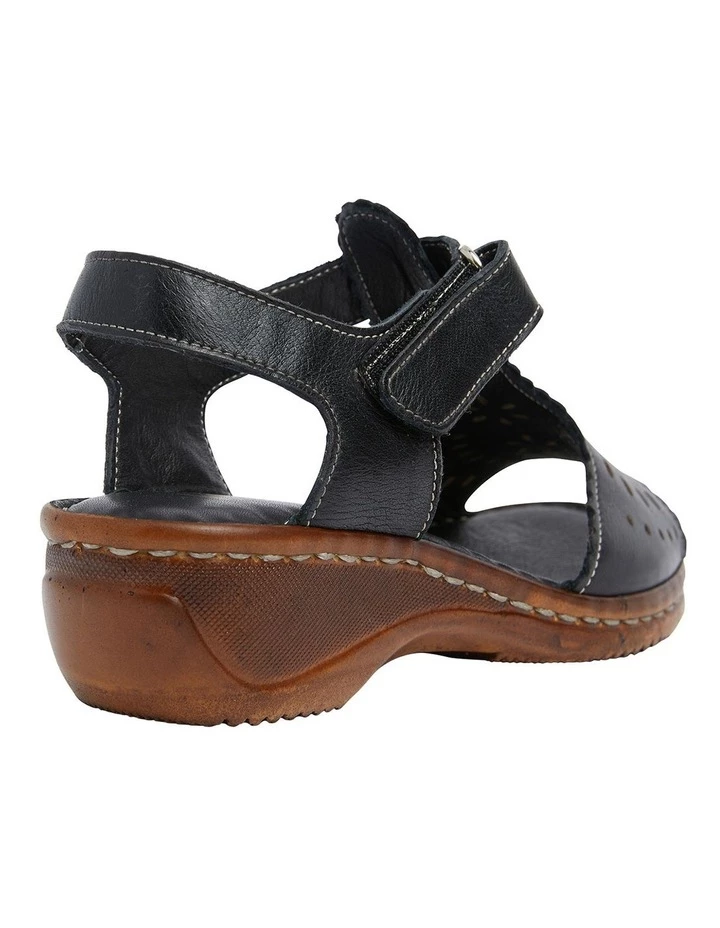 Wide Steps Dario Black Glove Sandal 4 Wide Steps Dario Black Glove Sandal - Image 4