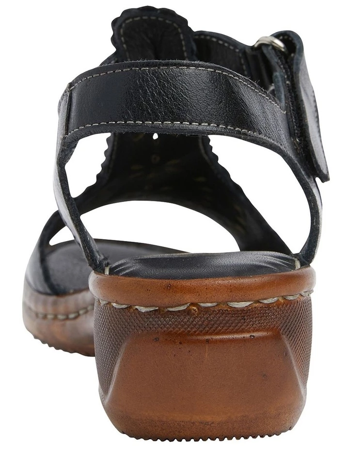 Wide Steps Dario Black Glove Sandal 5 Wide Steps Dario Black Glove Sandal - Image 5