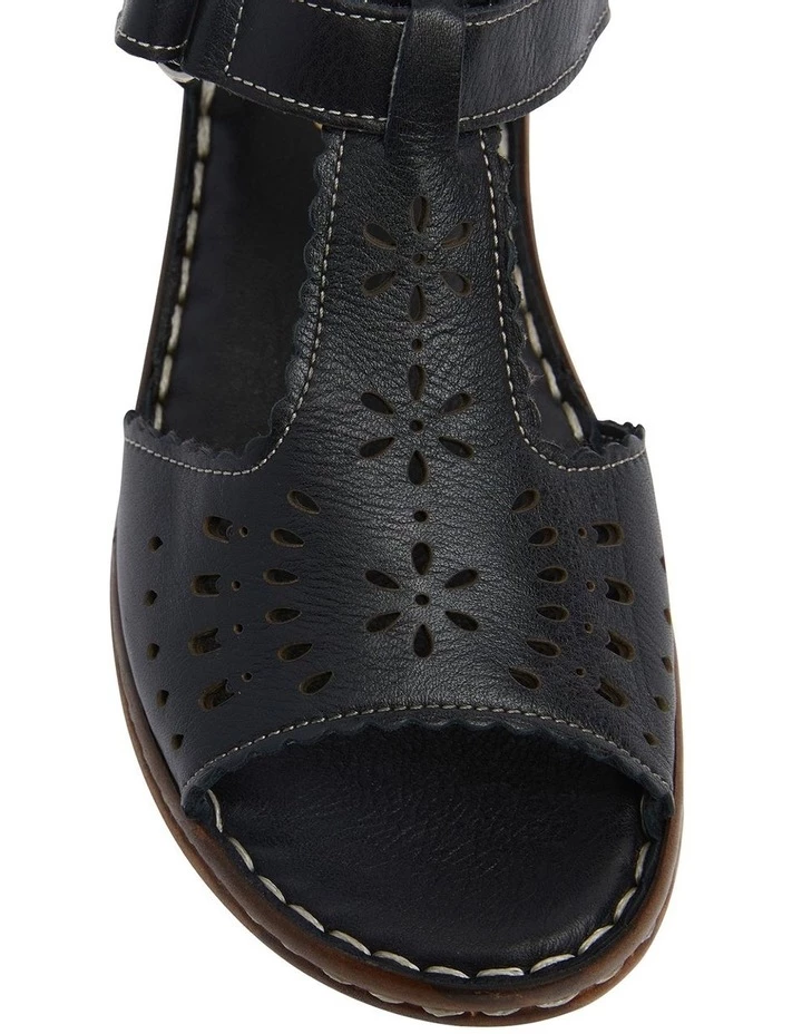 Wide Steps Dario Black Glove Sandal 7 Wide Steps Dario Black Glove Sandal - Image 7