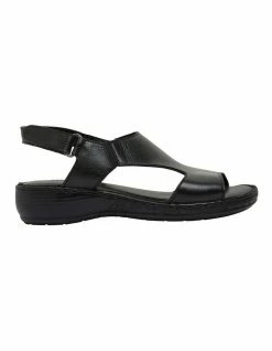 Wide Steps Dustin Black Glove Sandal