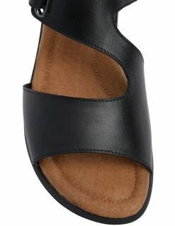 Wide Steps Patty Black Glove Sandal -Deals Shoes Store 830735380 7 720x928