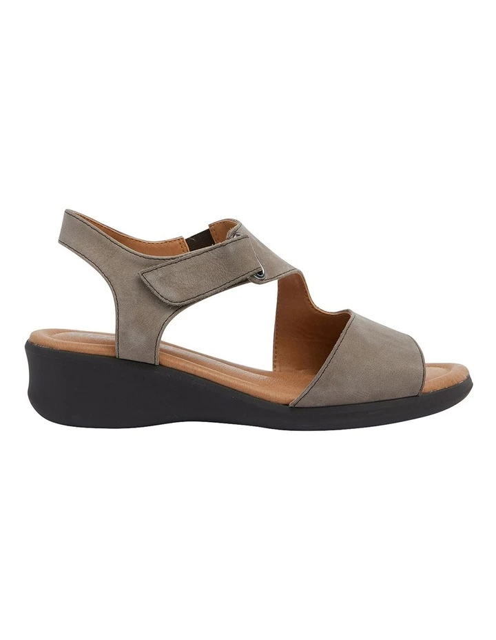 Wide Steps Patty Grey Nubuck Sandal 1 Wide Steps Patty Grey Nubuck Sandal