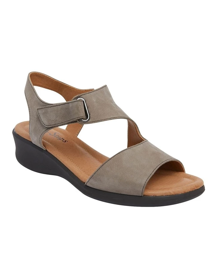 Wide Steps Patty Grey Nubuck Sandal 2 Wide Steps Patty Grey Nubuck Sandal - Image 2
