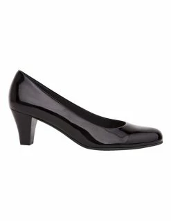 Easy Steps Linda Black Patent Heeled Shoes