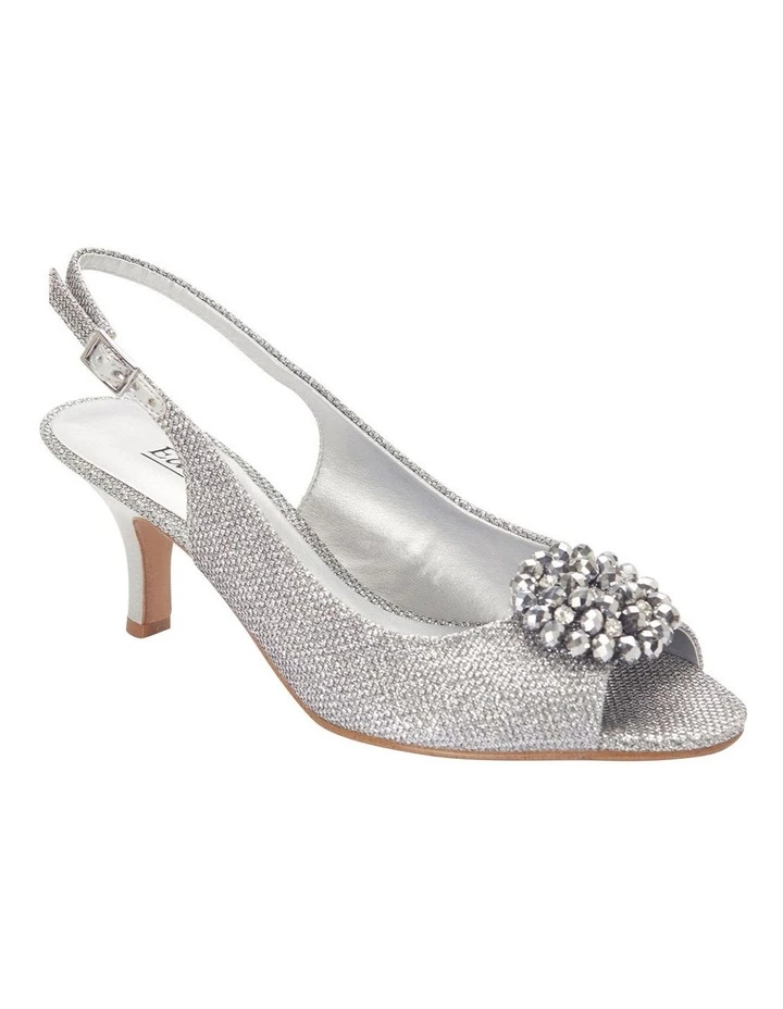 Easy Steps Anissa Silver Shimmer Fabric Sandal 2 Easy Steps Anissa Silver Shimmer Fabric Sandal - Image 2