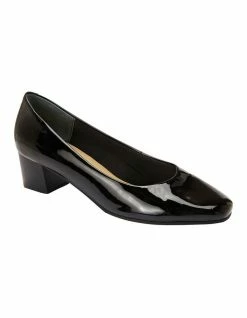 Easy Steps Gamma Black Patent Heeled Shoes
