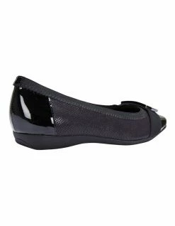 Easy Steps Tamsin Black Patent/Print Flat Shoes -Deals Shoes Store 830773720 3 720x928