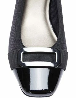 Easy Steps Tamsin Black Patent/Print Flat Shoes -Deals Shoes Store 830773720 7 720x928