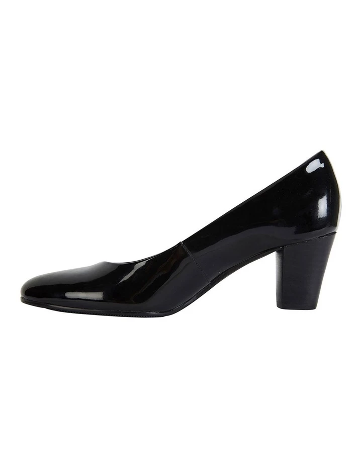 Easy Steps Marley Black Patent Heeled Shoes 2 Easy Steps Marley Black Patent Heeled Shoes - Image 2