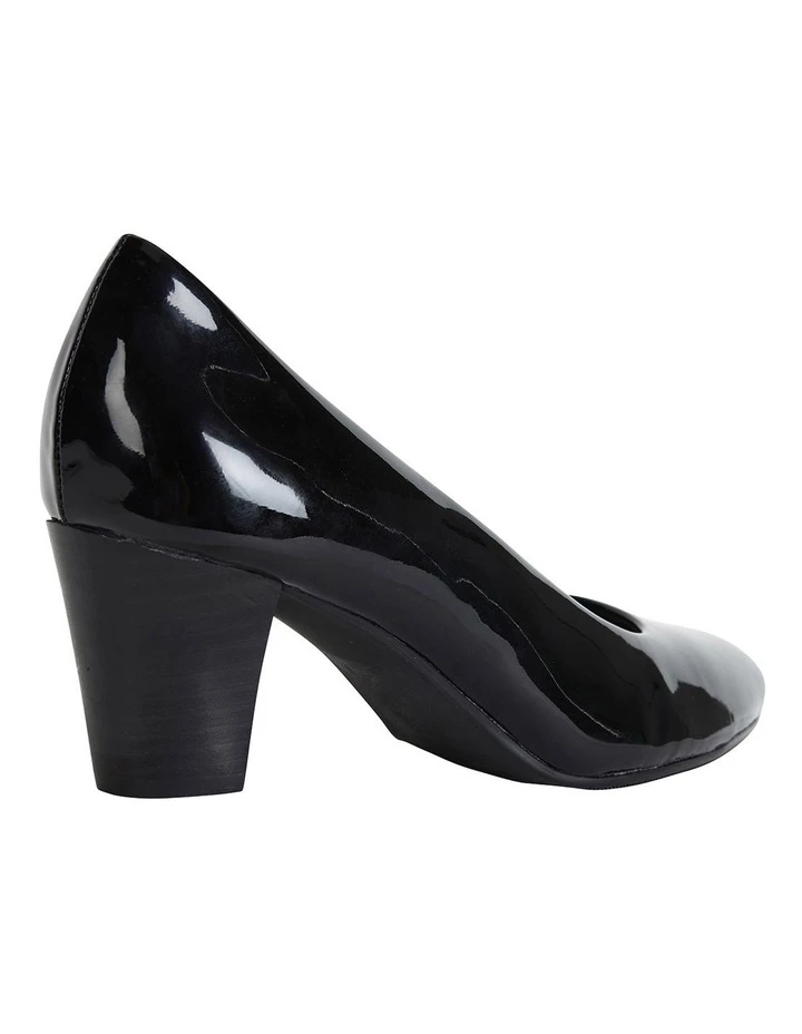 Easy Steps Marley Black Patent Heeled Shoes 3 Easy Steps Marley Black Patent Heeled Shoes - Image 3