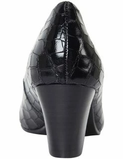 Easy Steps Marley Black Croc Print Heeled Shoes -Deals Shoes Store 830774170 6 720x928