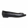 Easy Steps Tabbatha Black Croc Flat Shoes