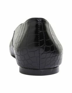 Easy Steps Tabbatha Black Croc Flat Shoes -Deals Shoes Store 830774530 6 720x928