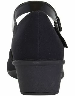 Easy Steps Patriot Black Fabric Heeled Shoes -Deals Shoes Store 830830510 6 720x928