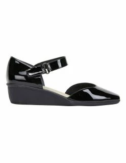 Easy Steps Pavilion Black Patent Heeled Shoes