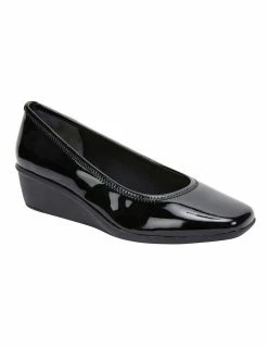 Easy Steps Prism Black Patent Heeled Shoes