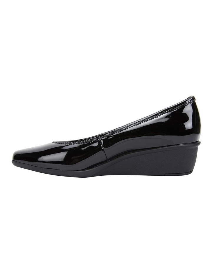 Easy Steps Prism Black Patent Heeled Shoes 2 Easy Steps Prism Black Patent Heeled Shoes - Image 2