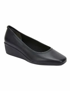 Easy Steps Prism Black Glove Heeled Shoes
