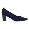 Easy Steps Nicole Navy Fabric Heeled Shoes