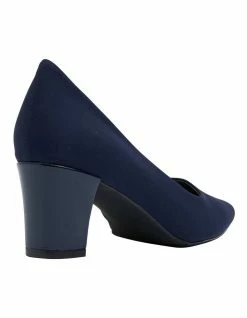Easy Steps Nicole Navy Fabric Heeled Shoes -Deals Shoes Store 830831590 4 720x928