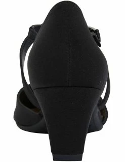 Easy Steps Adison Black Fabric Heel Shoes -Deals Shoes Store 830832040 6 720x928