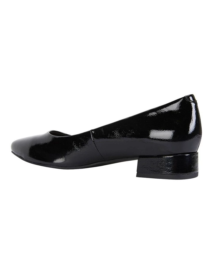Easy Steps Janine Black Crinkle Patent Heeled Shoes 5 Easy Steps Janine Black Crinkle Patent Heeled Shoes - Image 5