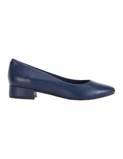 Easy Steps Janine Navy Glove Heeled Shoes